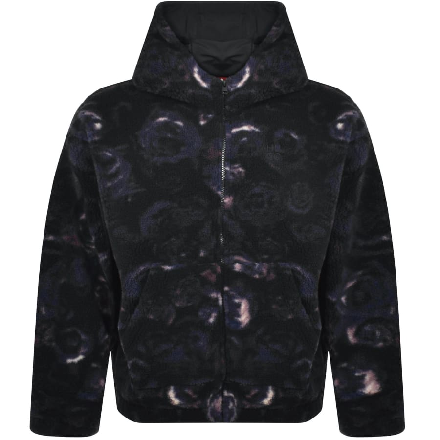 HUGO Dedirose Oversized Full Zip Hoodie Black Mainline Menswear